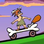 Free online flash games - Stone Age Skater game - Games2Rule 