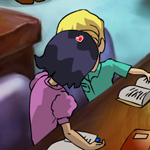 Free online flash games - Kiss In A Library game - Games2Rule 