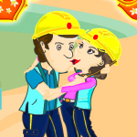 Free online flash games - Kiss In Construction Area game - Games2Rule 