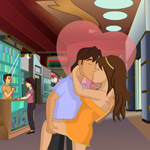 Free online flash games - Kissing at the Shopping Mall game - Games2Rule 