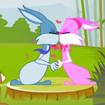 Free online flash games - Lovely Bunnies Kissing game - Games2Rule 