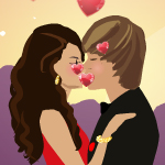 Free online flash games - Selena And Justin Kiss Kiss game - Games2Rule 