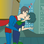 Free online flash games - Super Hero Kiss game - Games2Rule 