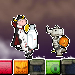 Free online flash games - Steak and Jake Midnight March game - Games2Rule 