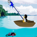 Free online flash games - Fishing Penguin game - Games2Rule 