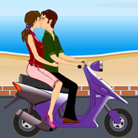 Free online html5 games - Beach Ride Kiss game - Games2rule 