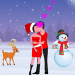 Free online html5 games - Christmas Day Kiss game 