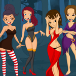 Free online html5 games - Re Halloween Girls Kissing game - Games2rule 