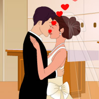 Free online html5 games - Hiding the Bride Kiss game 