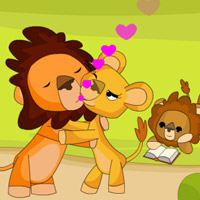 Free online html5 games - Lion Kiss game - Games2rule 