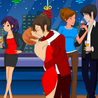 Free online html5 games - New Year Party Kiss game 