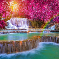 Beautiful Waterfall Forest Escape HTML5