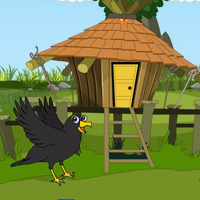 Free online html5 games - Couple Crows Hut Escape game 