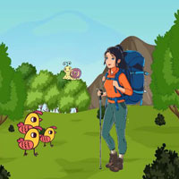 Free online html5 escape games - Girl Reaches Hiking Destination
