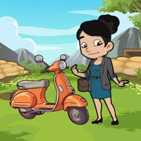 Free online html5 escape games - Girl Scooty Ran Out Of Fuel
