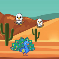 Free online html5 games - Peacock Escape From Desert game 