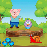 Free online html5 escape games - Piglet Discovers His Beloved
