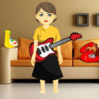 Free online html5 escape games - Riya Goes To Guitar Class