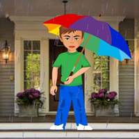 Stop Rain To Boy Escape HTML5