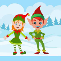 Free online html5 games - Trapped Elves Pair Escape game 