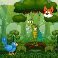 Free online html5 escape games - Trapped Grasshopper Reached Hut