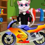 Free online html5 games - Talking Angela Moto Insurance game 