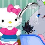 Free online html5 games - Jumbo At Hello Kitty Hair Salon game 