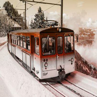 Free online html5 games - Snow Train Track Escape HTML5 game 