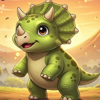 Free online html5 escape games - Wild Horned Dinosaur Escape