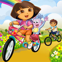 Free online html5 games - Dora And Diego Race game 