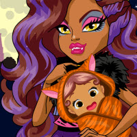 Free online html5 games - Clawdeen Wolf Newborn Baby game 