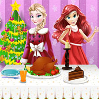 Free online html5 games - Ariel Christmas Dinner game 