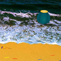 Free online html5 games - Wow New Year Sunset Beach Escape game - Games2rule 