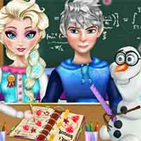 Free online html5 games - Elsa Homework Slacking game 