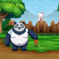 Free online html5 escape games - Panda Caught Naive Tortoise
