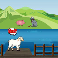 Free online html5 games - Wow Sheep Trapped The River game 