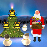 Free online html5 escape games - BIG Santa Entered Christmas Street