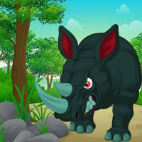Free online html5 games - Injured Rhinoceros Escape game 