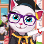 Free online html5 games - Talking Angela Graduation Makeover game 