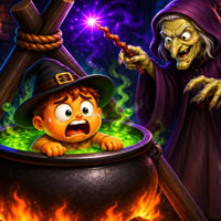 Free online html5 escape games - Rescue the Boy from the Evil Witch
