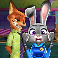 Free online html5 games - Judy and Wilde Police Disaster game 
