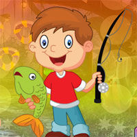 Free online html5 games - G4K Gleeful Fishing Boy Escape game 