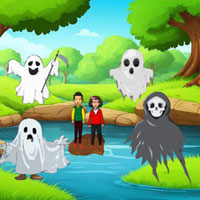 Free online html5 games - Wow Couple Escaped Ghost Land game 