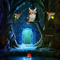 Free online html5 games - Escape from Fireflies Magical Forest Wowescape game 