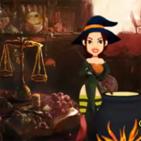 Free online html5 games - Gelbold Halloween Little Witch Escape game 