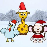 Free online html5 escape games - BIG Animals Attend Christmas Celebration