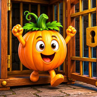 Free online html5 escape games - Free the Caged Pumpkin