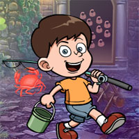 Free online html5 games - G4K Fishing Boy Rescue game 