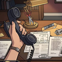 Free online html5 escape games - A Brush with Crime