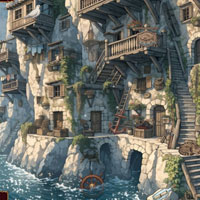 Free online html5 escape games - Cliffside Village